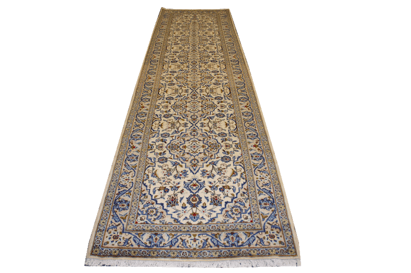 Kashan # 5667  13.9 x 3.4ft. ivory B3c3